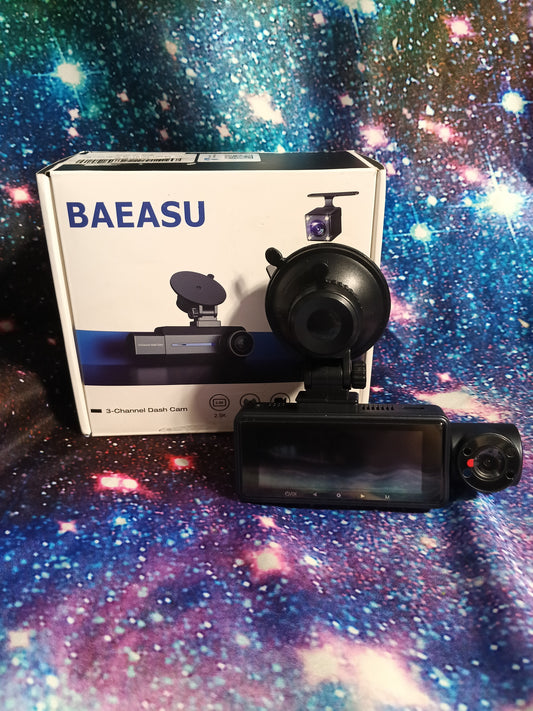 Baeasu 3 Channel Vehicle Dash Cam 2.5k